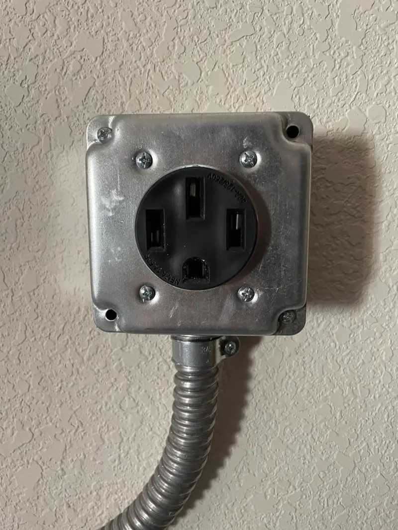 NEMA 14-50 outlet installed for Smart Home Electrical in Acton