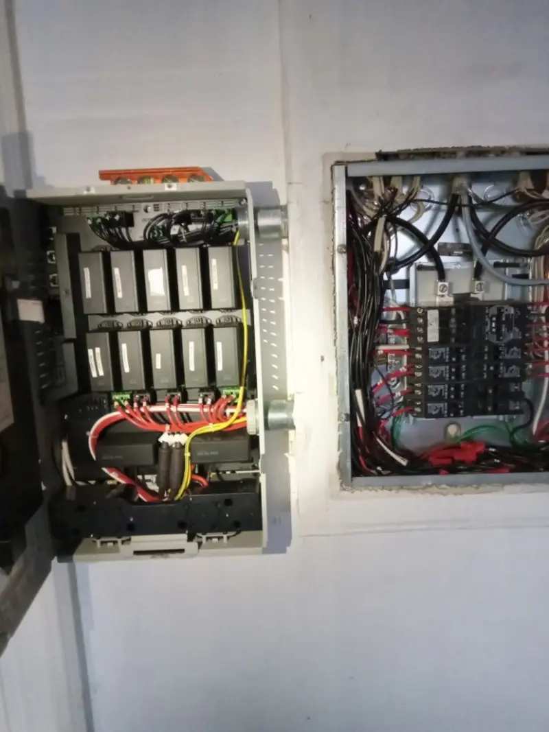 Electrical panel upgrade completed for Security Camera Wiring in Acton